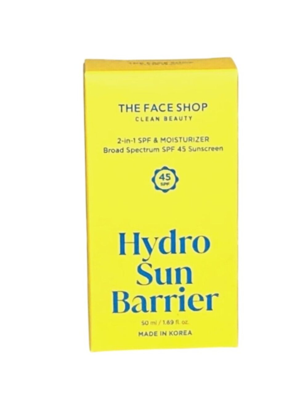 The Face Shop Hydro Sun Barrier 2-in-1 SPF45 & Moisturizer 1.69oz/50mL exp 04/27
